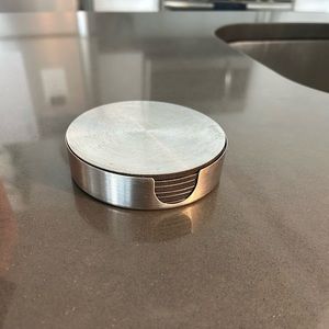 Stainless steel coaster set of 6.